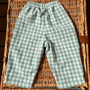 natural color checkered  pants