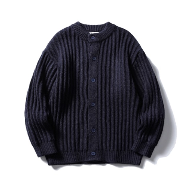 リブニットクルーネックカーディガン vi1563