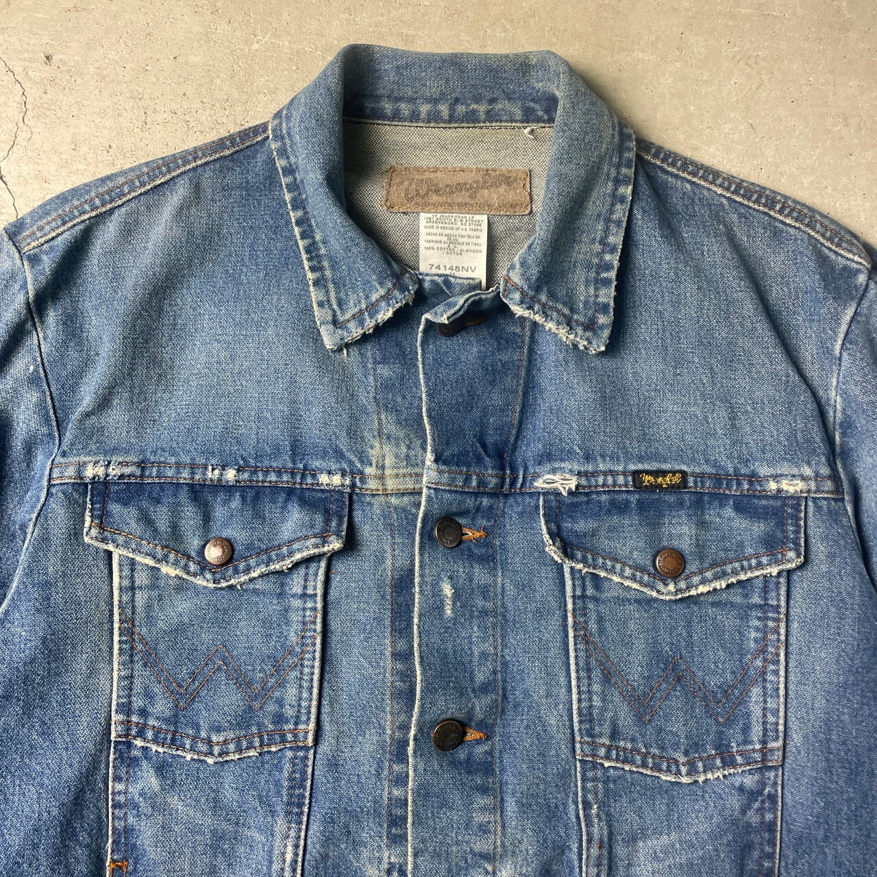 90年代 Wrangler ラングラー デニムジャケット メンズM 古着 Gジャン