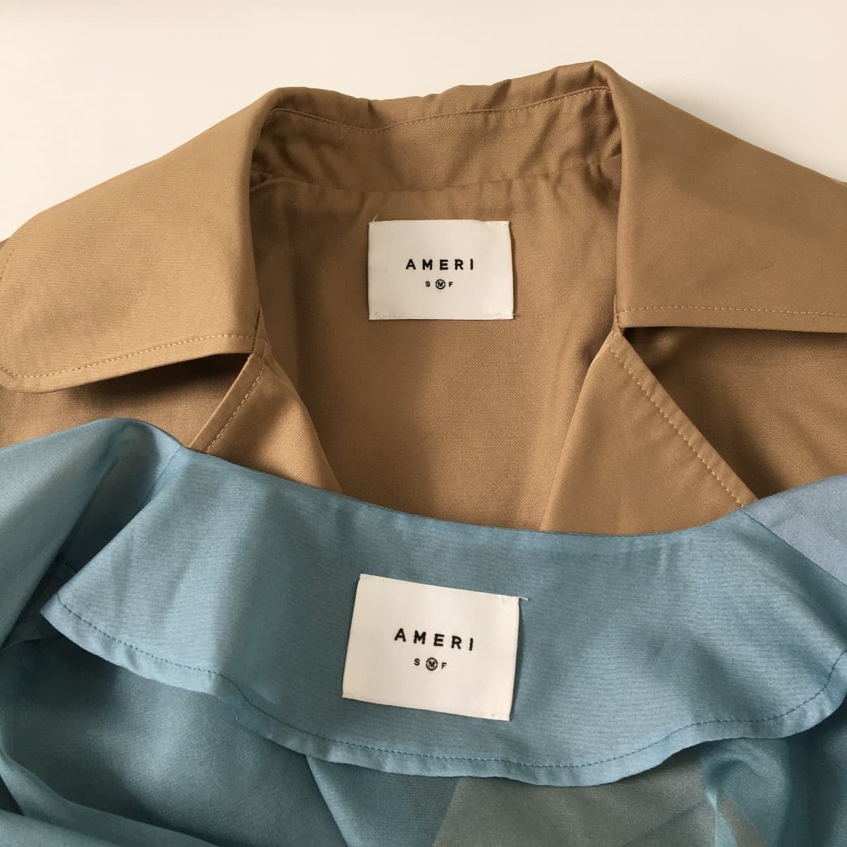 完売Ameriアメリ新品タグ付きポケットオーバーサイズシャツ ブラウン