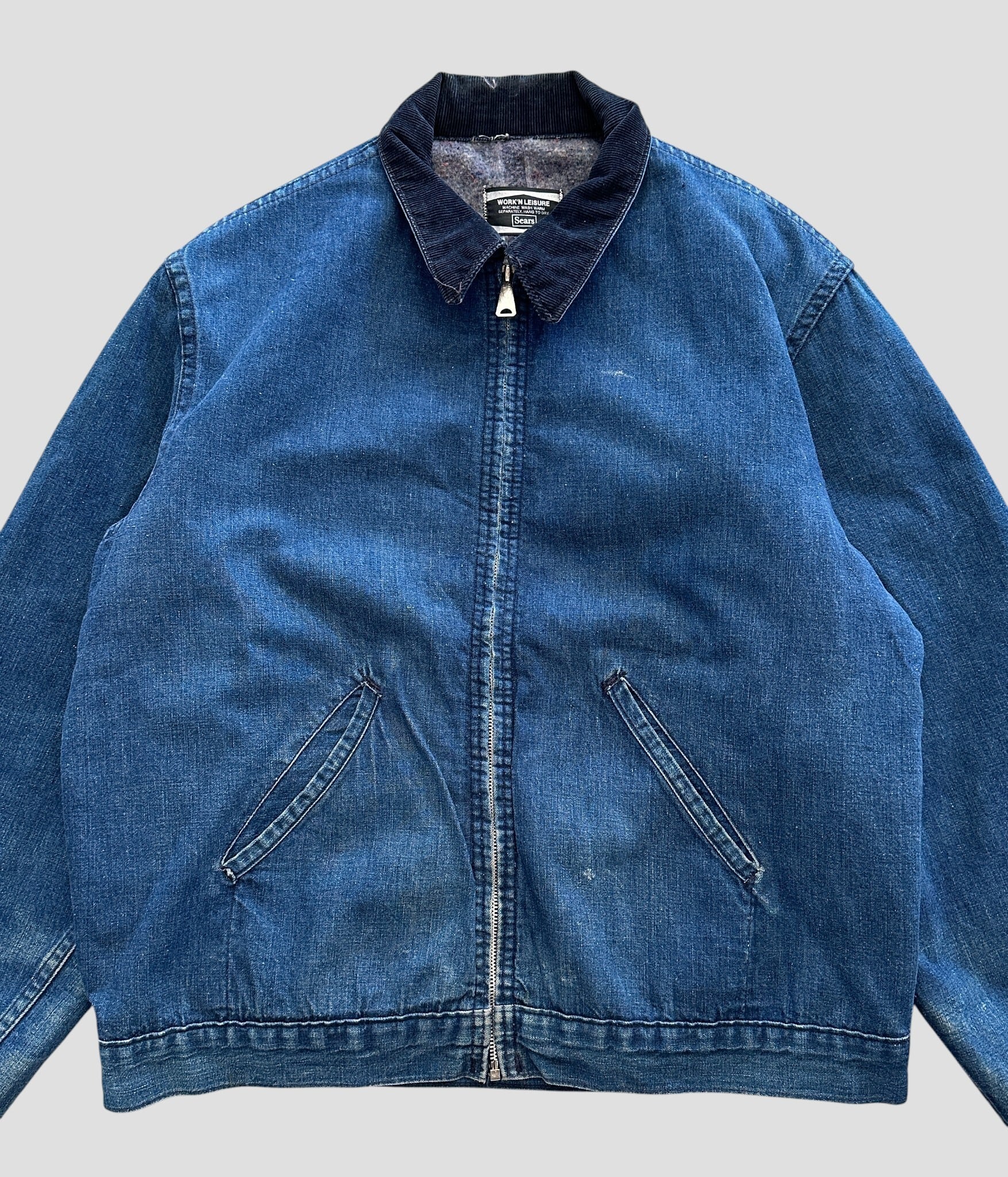 Sears- Vintage 70s L Blanket liner Denim Work Jacket | BEGGARS