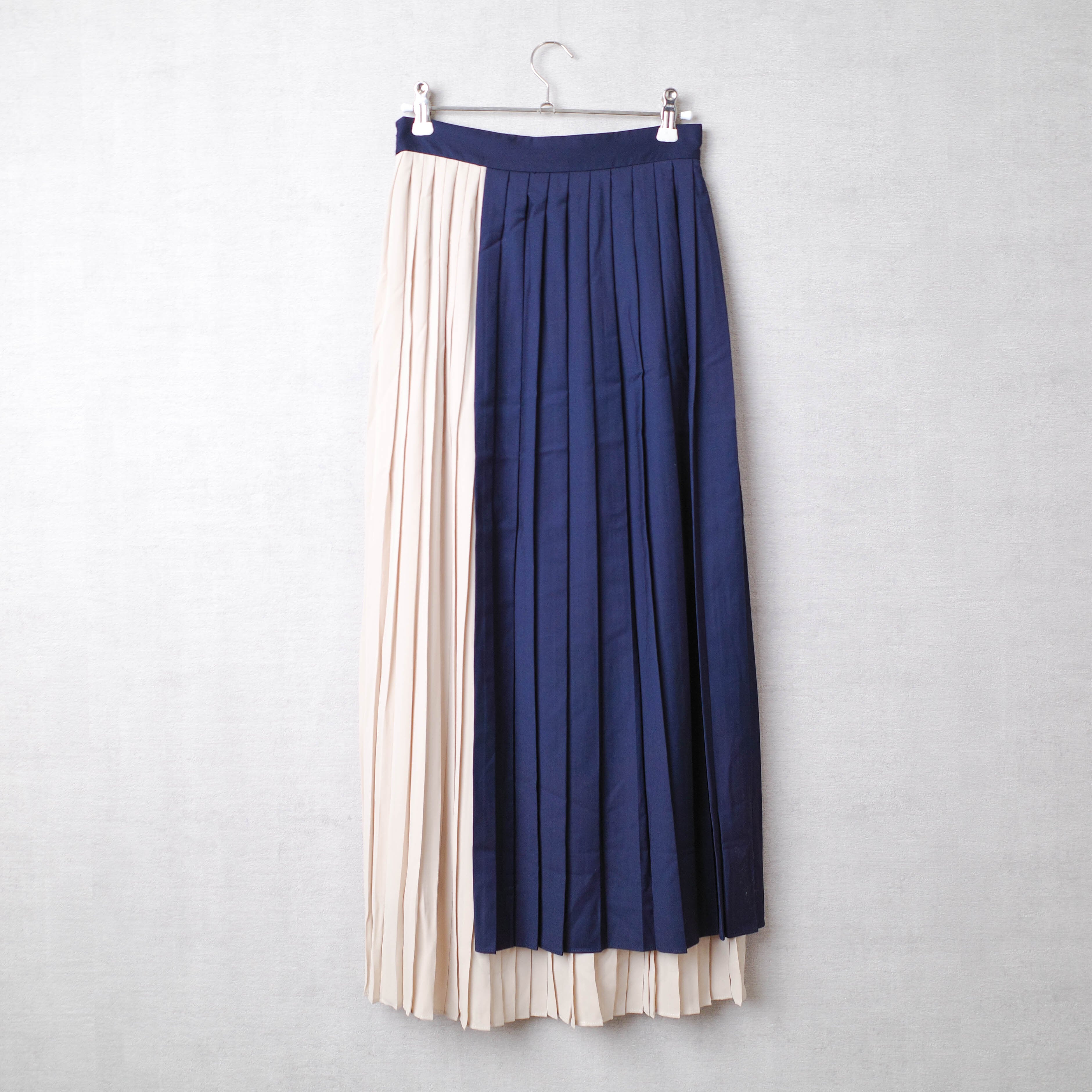 [NEW] CLANE	PLEATS LAYERED SKIRT 10109-6132 NAVY