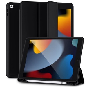 【特価処分】Maledan 対応iPad 9世代 ケース ペン収納 対応iPad ケース 第8世代 軽薄 衝撃吸収 TPU スタンド機能付き オートスリープ/ウェイク 対応iPad 第9世代 ケース