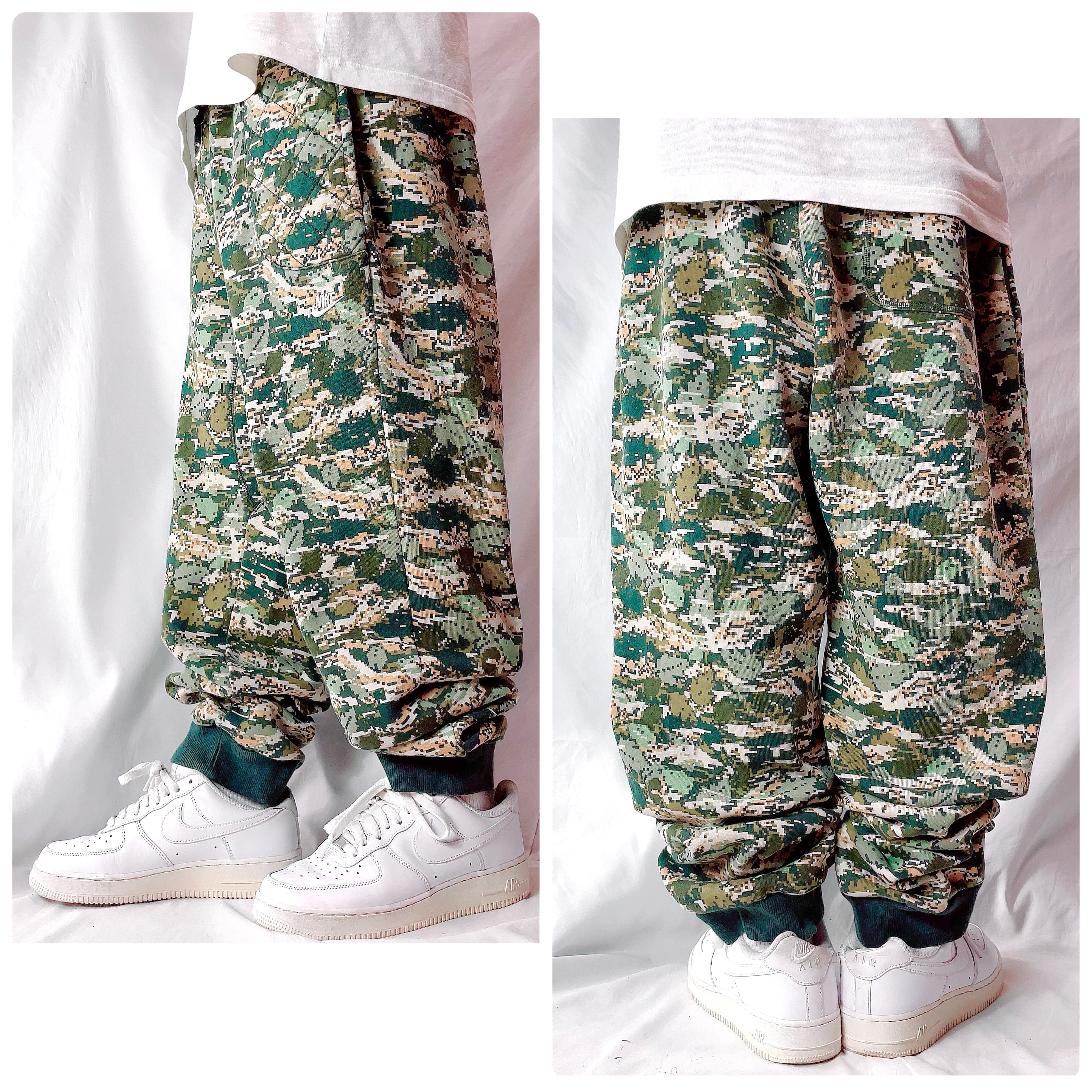 NIKE ナイキ 迷彩 デジタルカモ テーパード スウェットパンツ メンズ