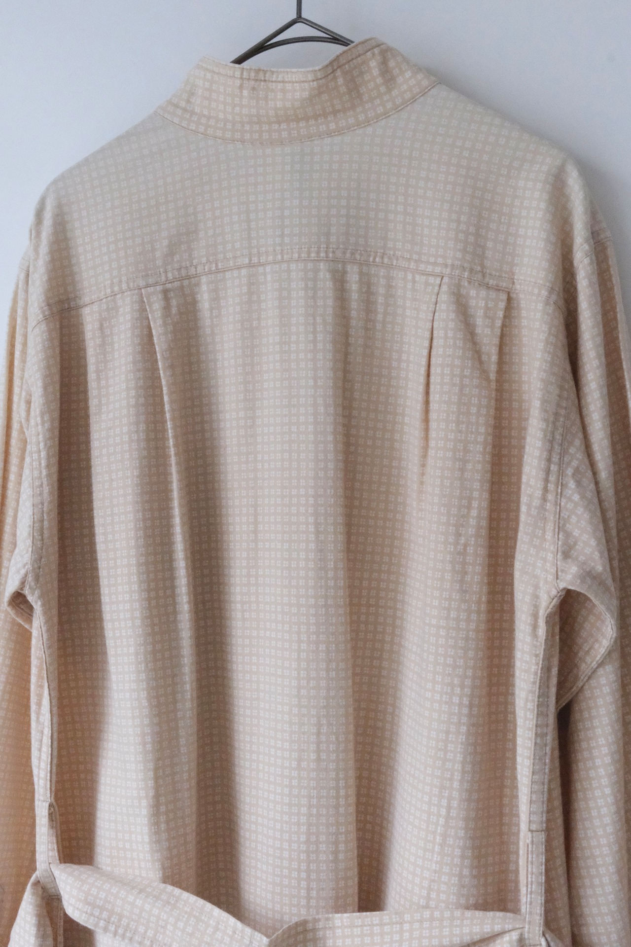 Vuokko geometric mini check belted shirt dress