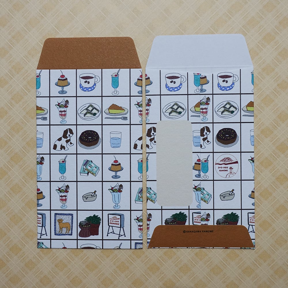 ぽち袋（ミニ封筒） フルーツ、ネコ、喫茶店 | Kanagawa Kamome Online