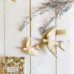 鳥のウォールデコレーション 2サイズセット アイボリー系