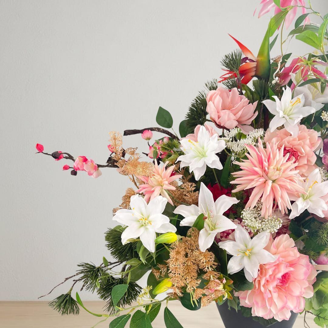 【特大 和モダンアレンジメント】光触媒加工／正月飾り 開店祝い・エントランス装飾 特大 和モダンアレンジメント】光触媒加工／正月飾り 開店祝い