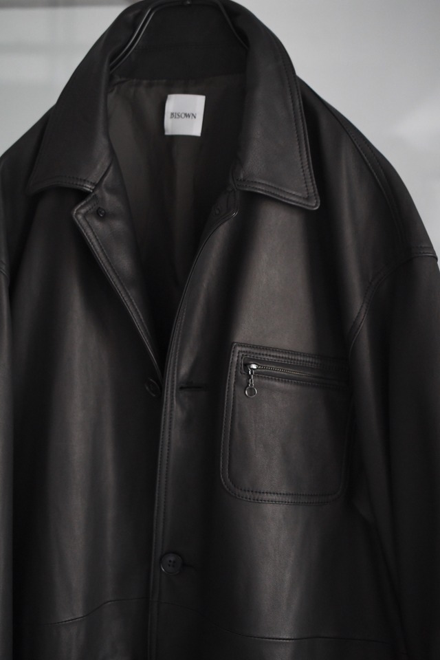 BISOWN / LUMB LEATHER HUNTING JACKET (BLACK)