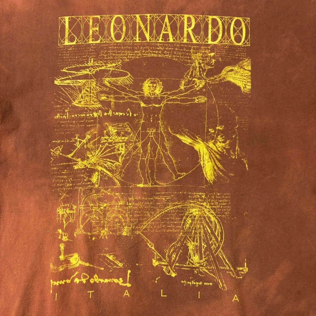 《L》LEONARDO DA VINCI レオナルドダヴィンチ Tシャツ アートT No.3991
