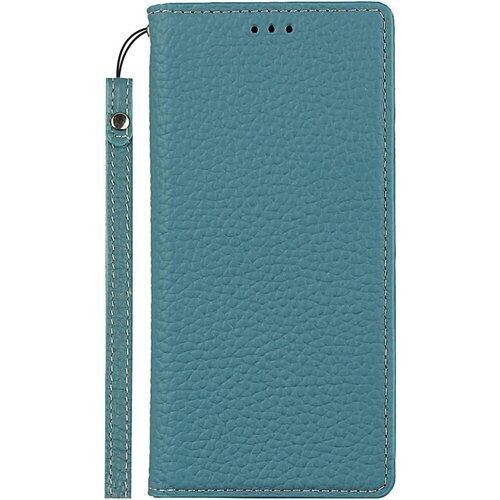 Elick arrows We F-51B ケース 手帳型 高級牛革 arrows We ケース 手帳型 arrows We FCG01 ケース 本革 マグネット式 スタンド機能 カード収納 ストラップ付き アローズ ウィー ケース カバー ターコイズ 1097