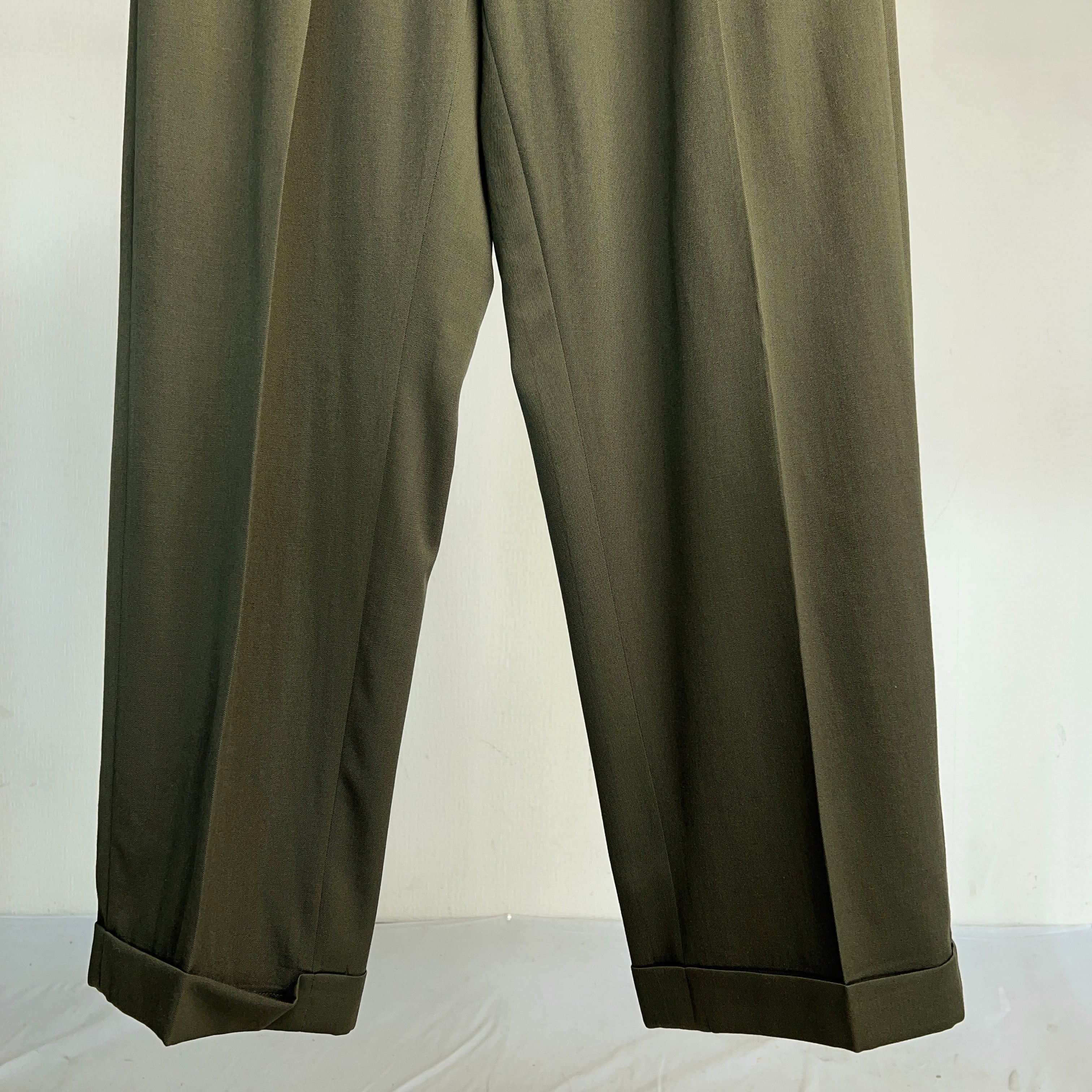 00s イタリア製 デザインスラックス ドレスパンツ タックパンツ W76cm