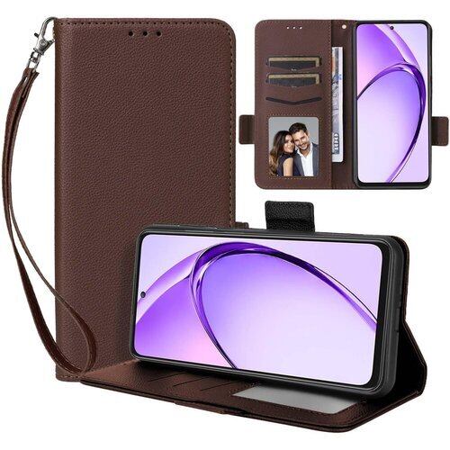 For OPPO A3 5G/A3 Pro 5G 用 ケース カバー 手帳型 KONXISA 財布型 スマホケース サイドマグネット開閉式 ケース カード収納 スタンド機能 レンズ保護 合皮レザーー+TPUケース 革の質感 落下防止 指紋防止 擦り傷防止 全面保護カバー ブラウン 3406