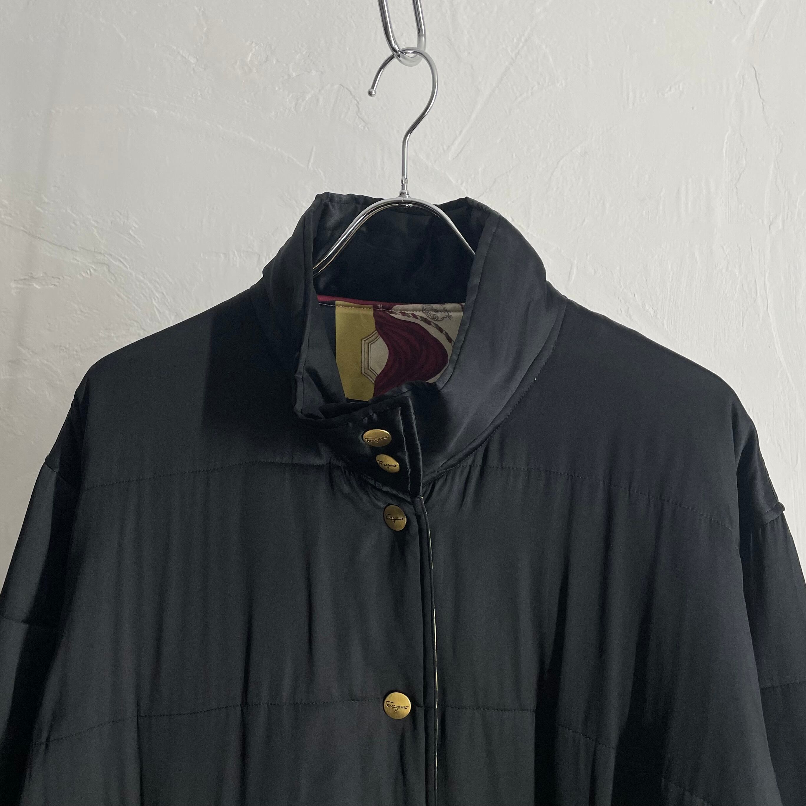 90s Salvatore Ferragamo Padded Silk Blouson ITALY製 | VOLAR