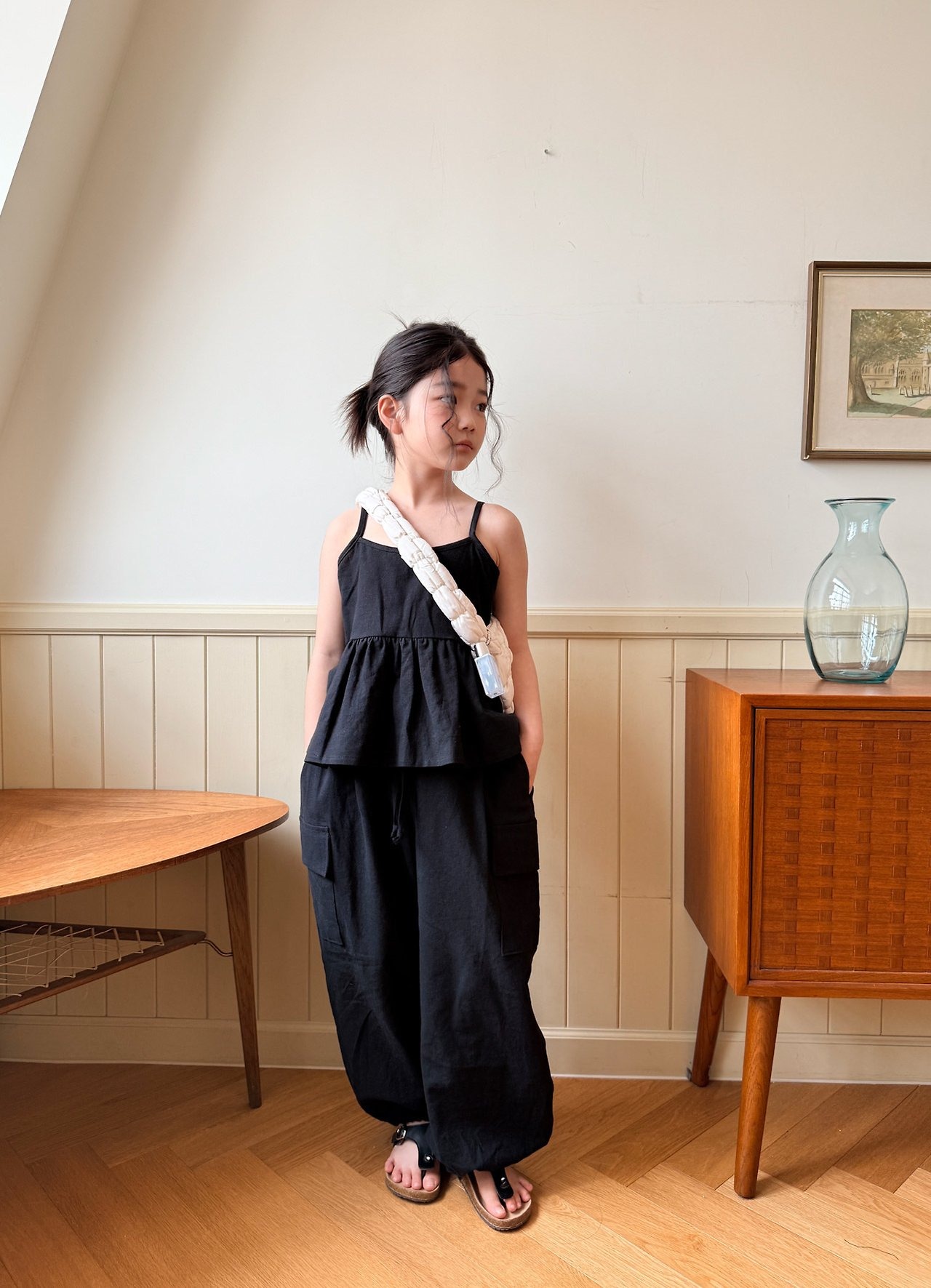 [COMMA] Linen joggers (160/170) / [콤마] 린넨조거 (160/170)