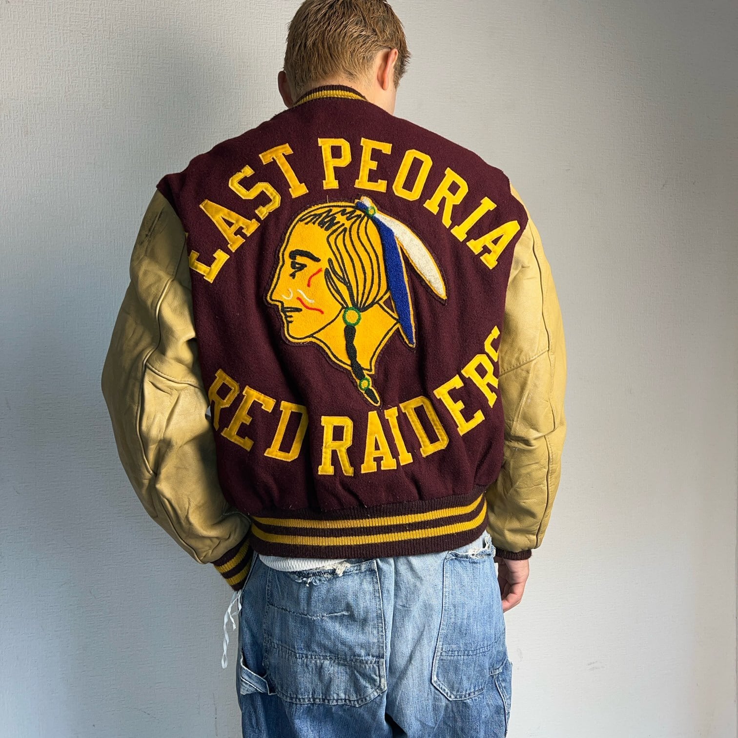 1980's EAST PEORIA RED RAIDERS AWARD JACKET 80年代 スタジャン