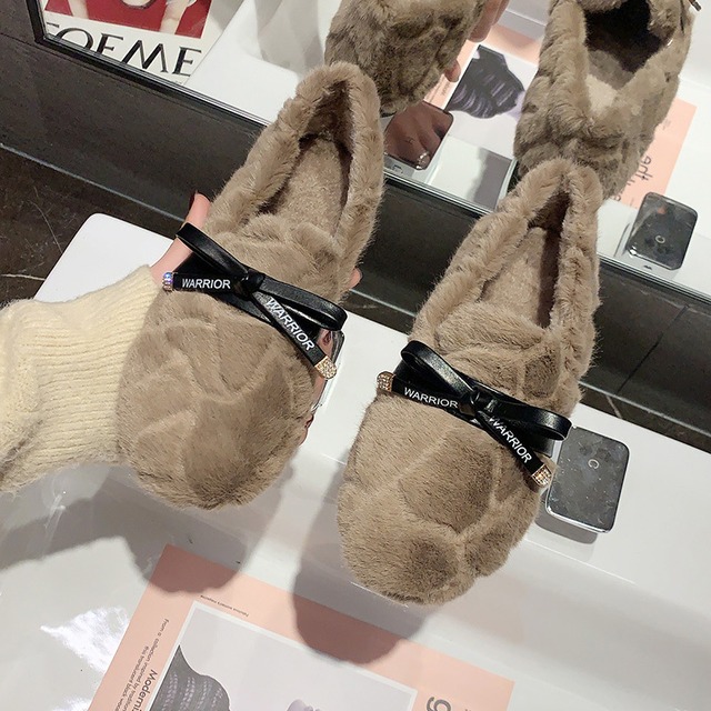 ウィンターレッドカジュアルファー 靴 シューズ 冬物 部族の婦人靴63333052548