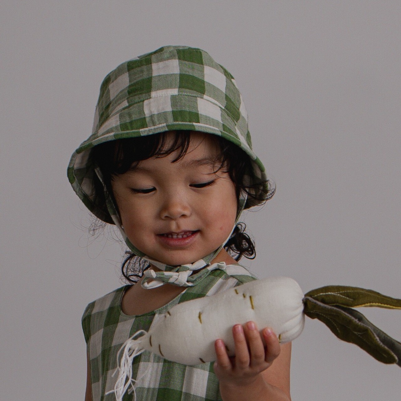 【即納】ORGANIC ZOO / Dill Gingham Bucket Sun Hat