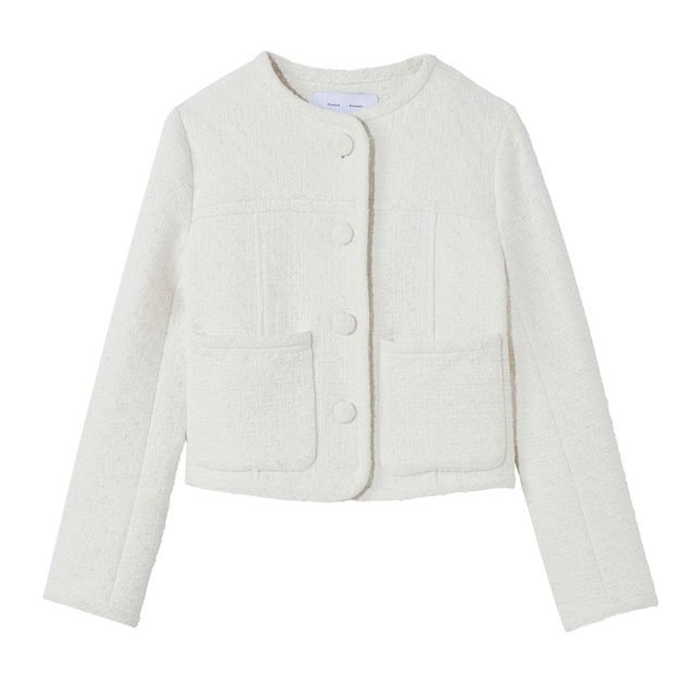 Proenza Schouler White Label　TWEED CROPPED JACKET　WHITE