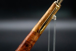 【朱色の銘木】 本花梨瘤 紅白 特上gold MP