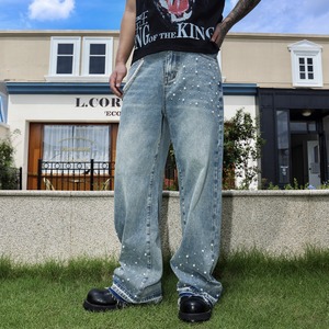 【DRIP6746】South Pearl Decorated Wash Denim