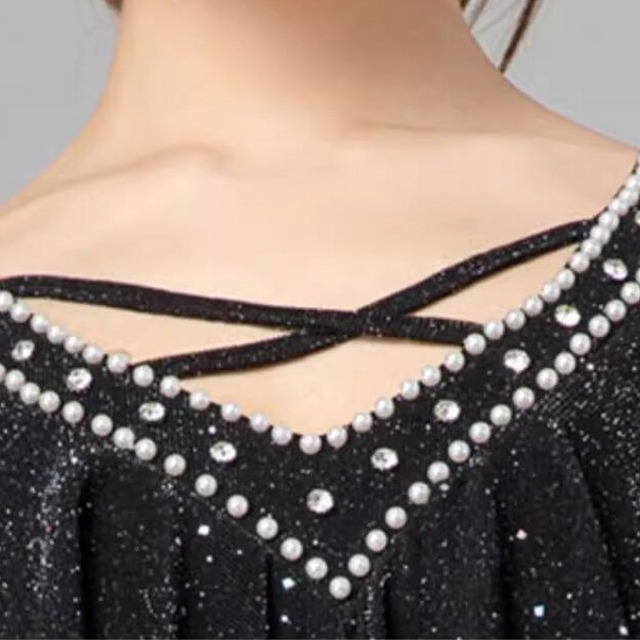 クロスネック ミッドスリーブ デザイン フリルトップスds0118