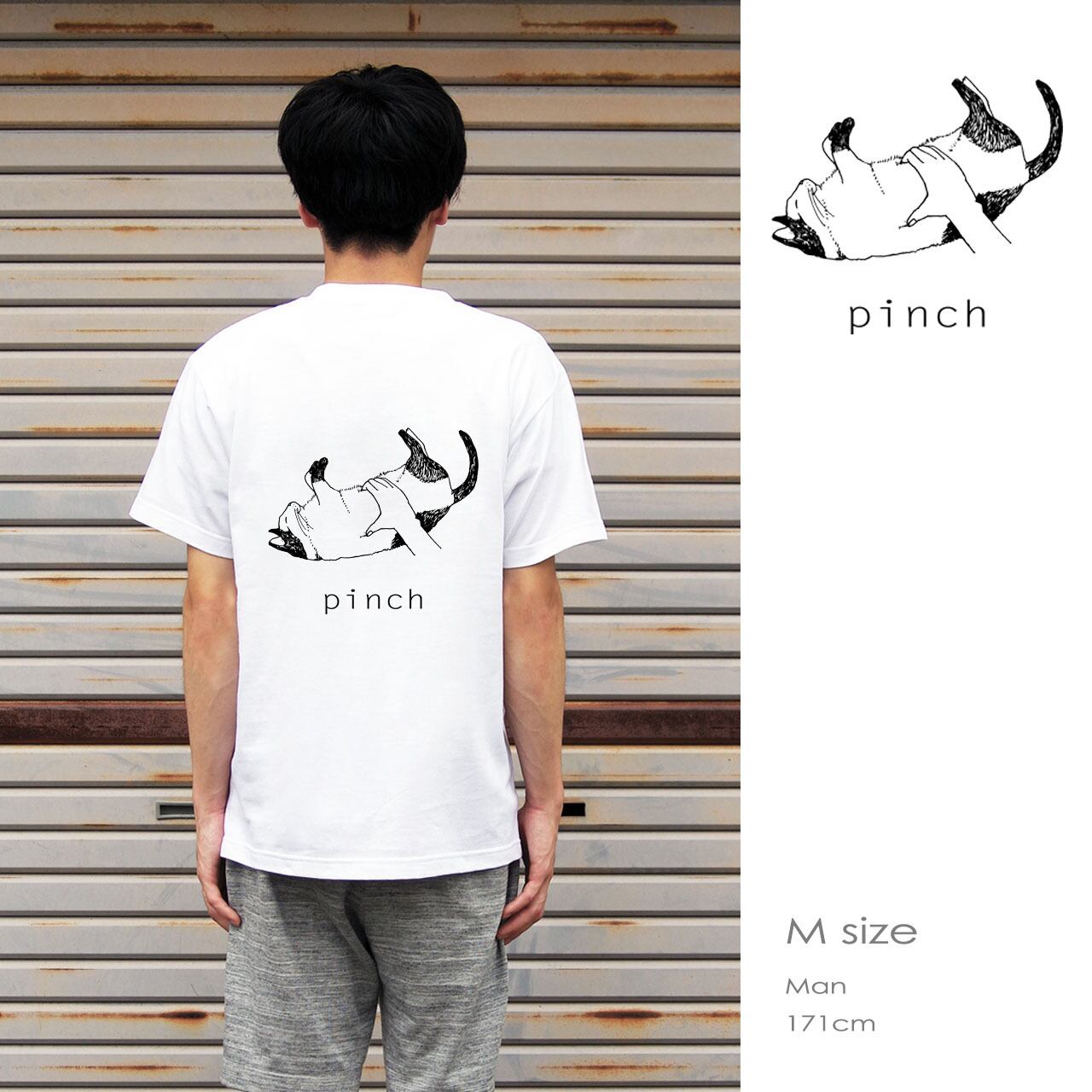 pinchＴシャツ(climbing neko hold)  +mofu