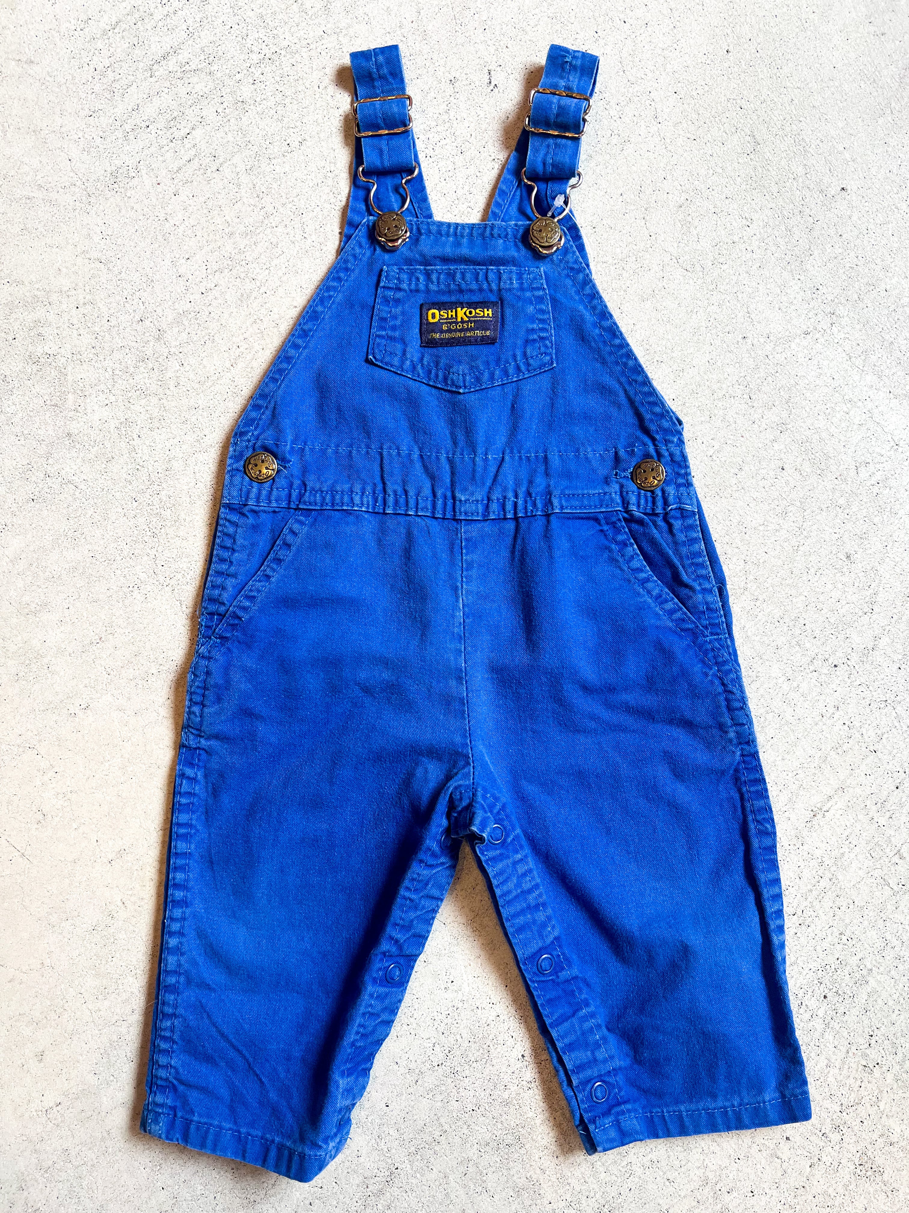 【80cm】VINTAGE 80's オシュコシュ 単色 オーバーオール【10015】