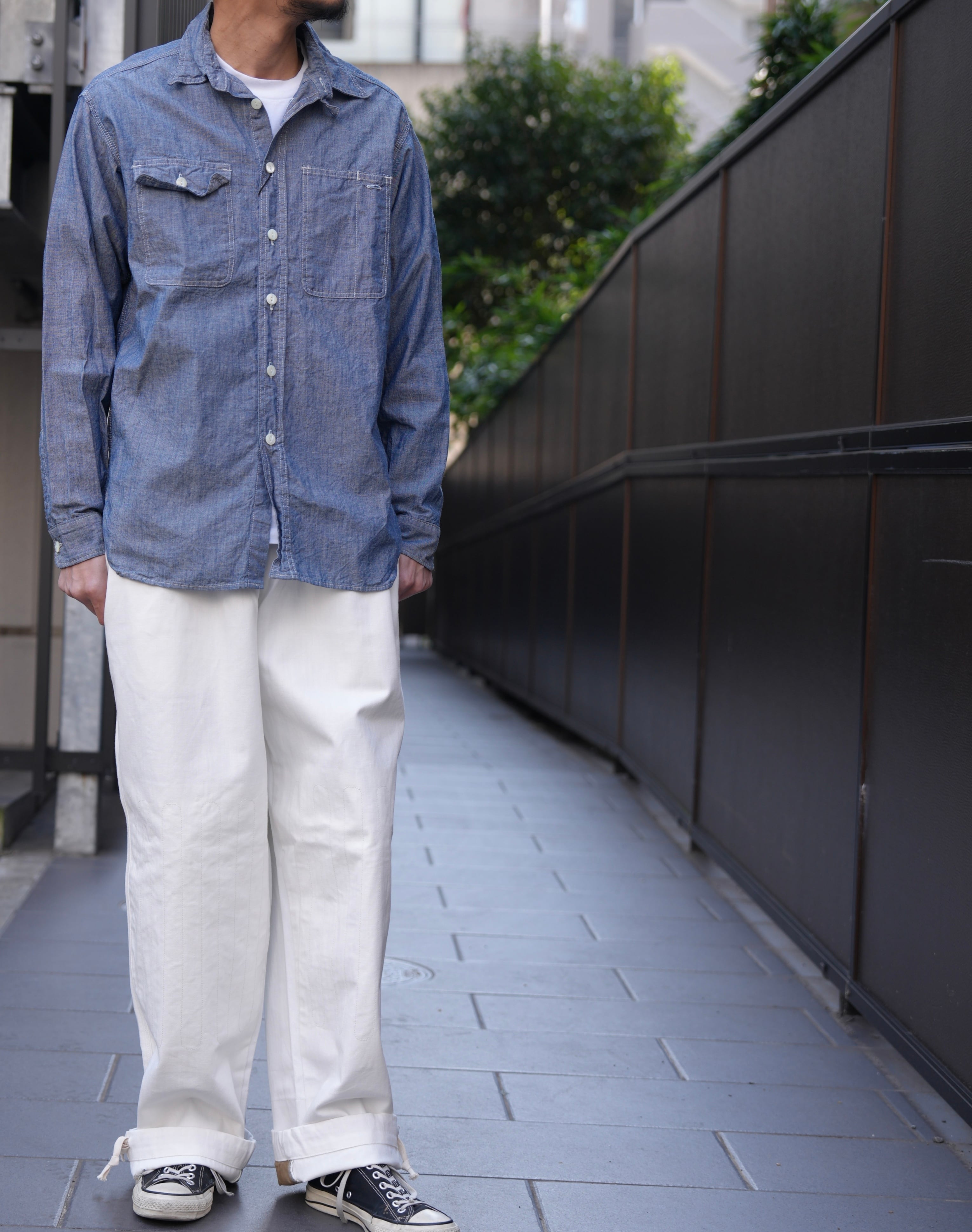 KENNETH FIELD(ケネスフィールド) /CIGER SHIRTS -CHAMBRAY BLUE-(KF-2