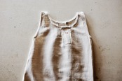 フランス 1900s 手織シャンブルリネン おとぎの国のワンピース アンティーク