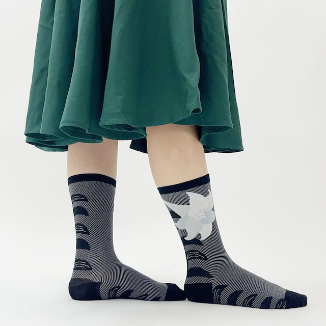 ※ハイゲージ リニューアル版　【YURI HIMURO】氷室友里 SOCKS LILY BLACK リリー -ブラック- ソックス
