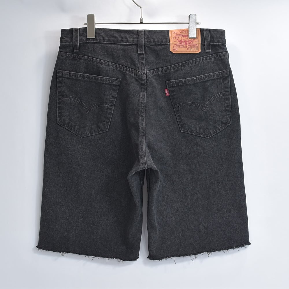 ⚫︎USA製 90s リーバイス LEVI'S 550 後染めブラック 36×32 90s USA製 Levi's リーバイス 550 リラックスフィット 後染めブラック