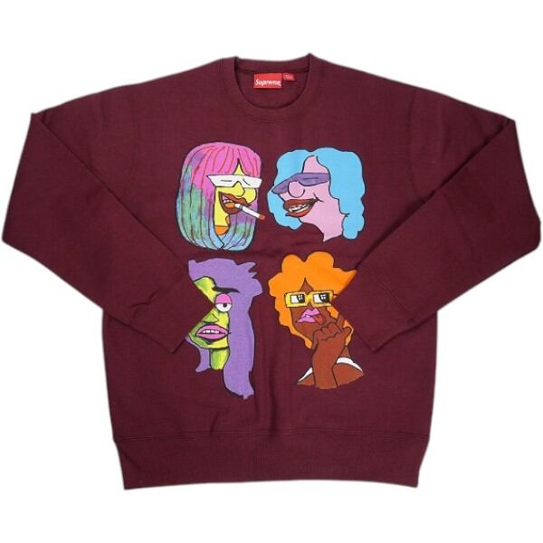 17aw Supreme Gonz Heads Crewneck スウェット　L Size【M】 SUPREME シュプリーム 17AW Gonz Heads Crewneck Burgundy