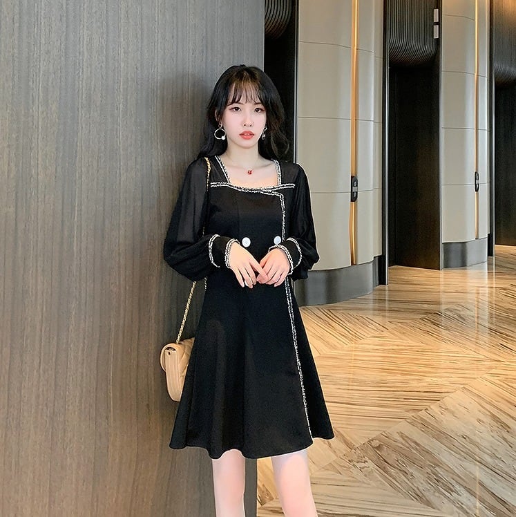 バックレースアップスクエアネックワンピース（ワンピース）｜CENEA（セネア）のファッション通販 - ZOZOTOWN スクエアネックワンピース