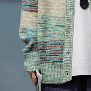 Multi border knit cardigan 0383