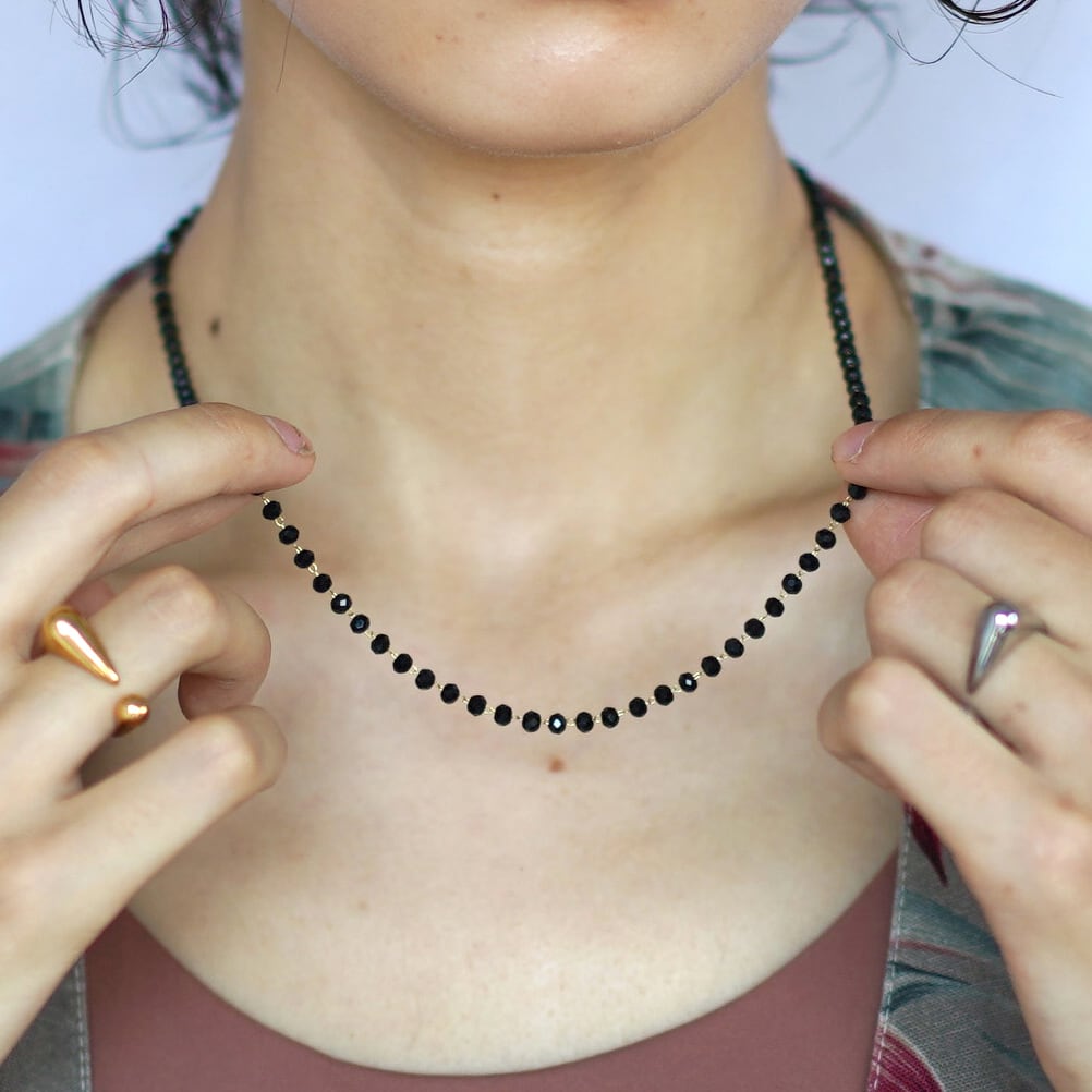 作家物　ビーズのエレガントネックレス ca9e5775ab2c3d2fa8eee91836ea83