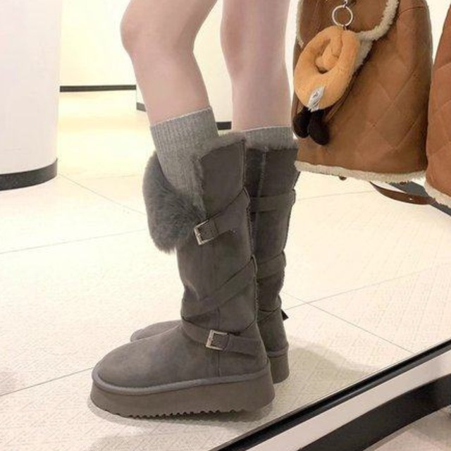 Thick-soled warm high-top boots(ME078)