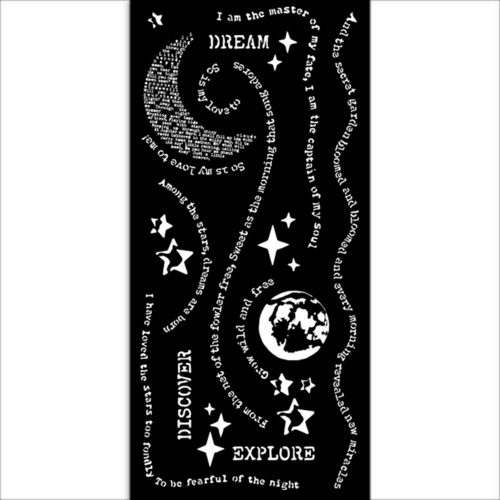 Stamperia Thick stencil 12X25cm - Create Happiness Secret Diary dream　ステンシル　KSTDL93【Stamperia（スタンぺリア）】[ST-88h]