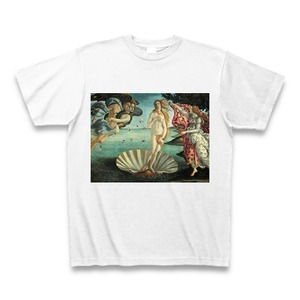 ヴィーナスの誕生（ボッティチェリ）：厳選名画Tシャツコレクション（ホワイト）・世界の美術作品名画グッズ【安心の送料込・税込】