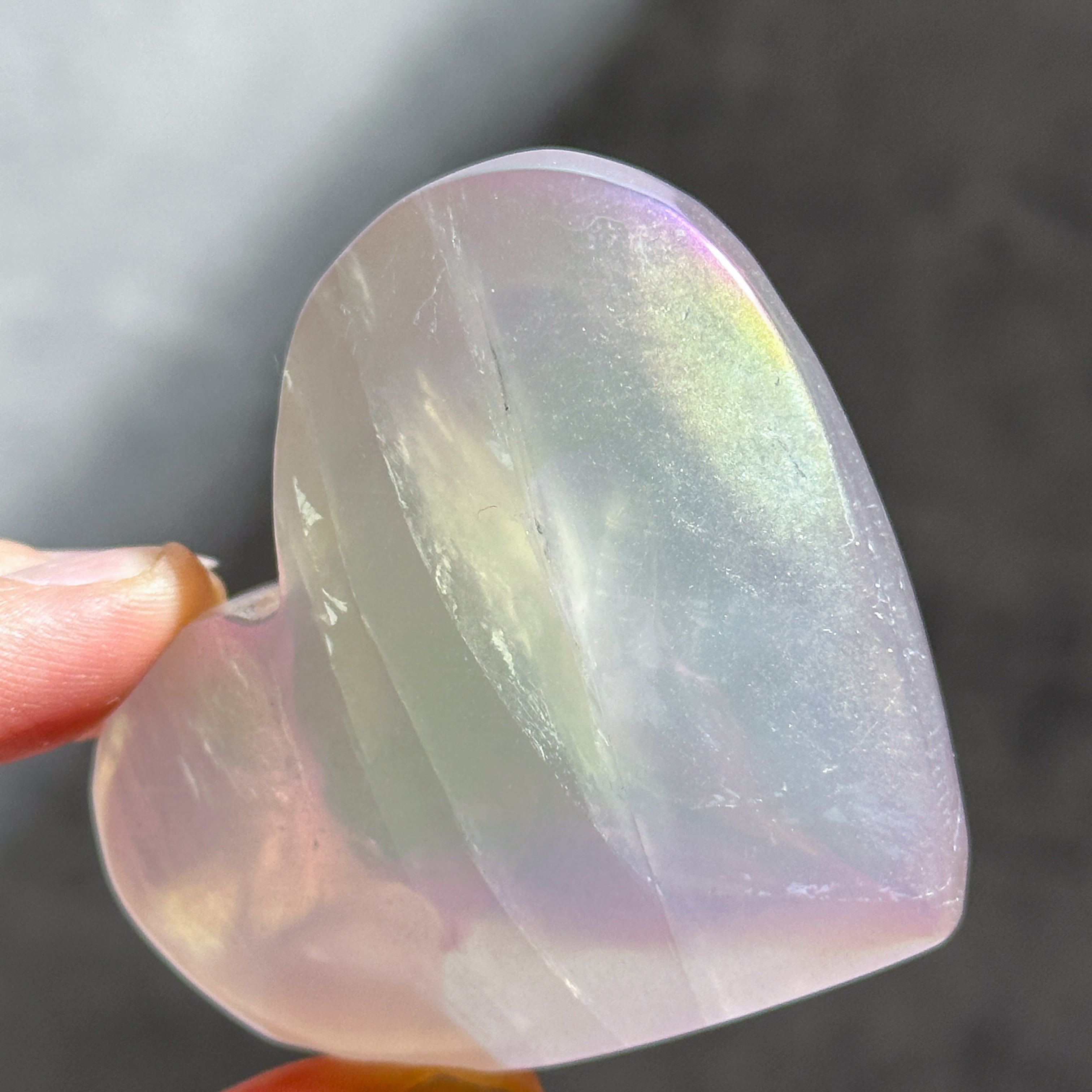 ♡エンジェルオーラローズクォーツ ハート33♡ Angel Aura Rose Quartz