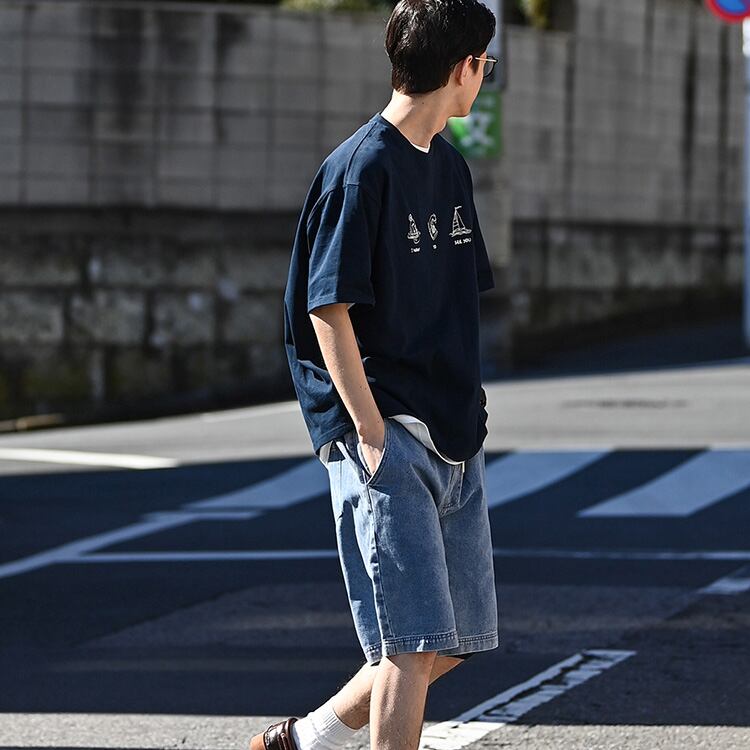 ★SMOOTH COTTON PRINT LOOSE T-SHIRT　　　A0656