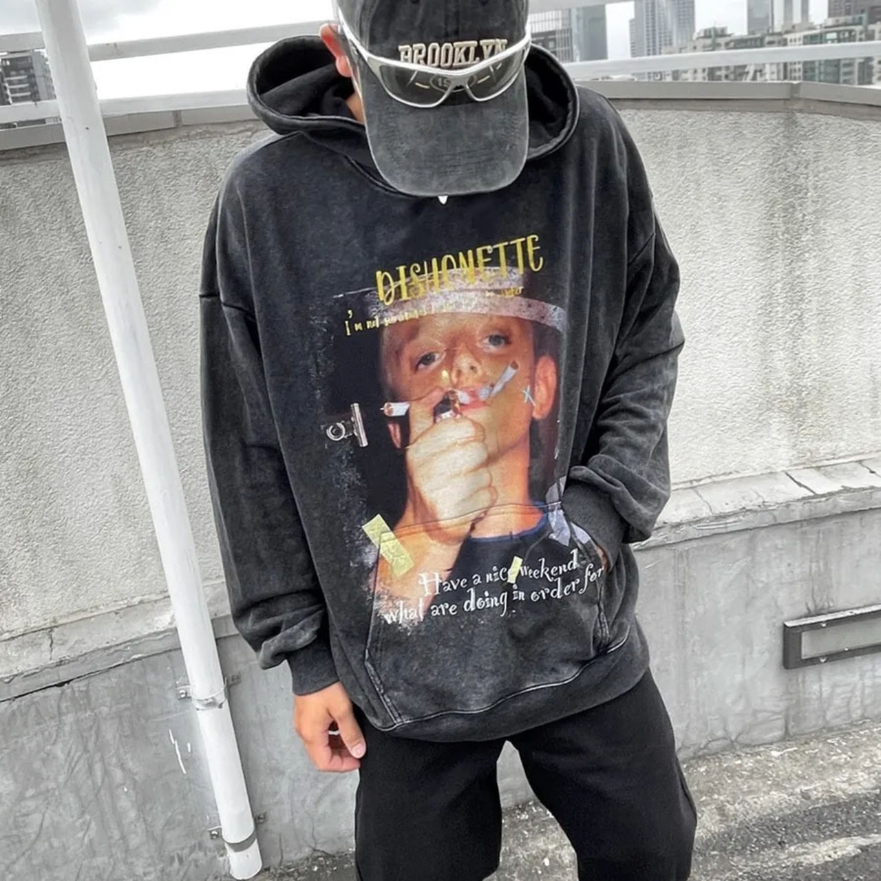 VINTAGE ストリート Smoking Boy パーカー T278