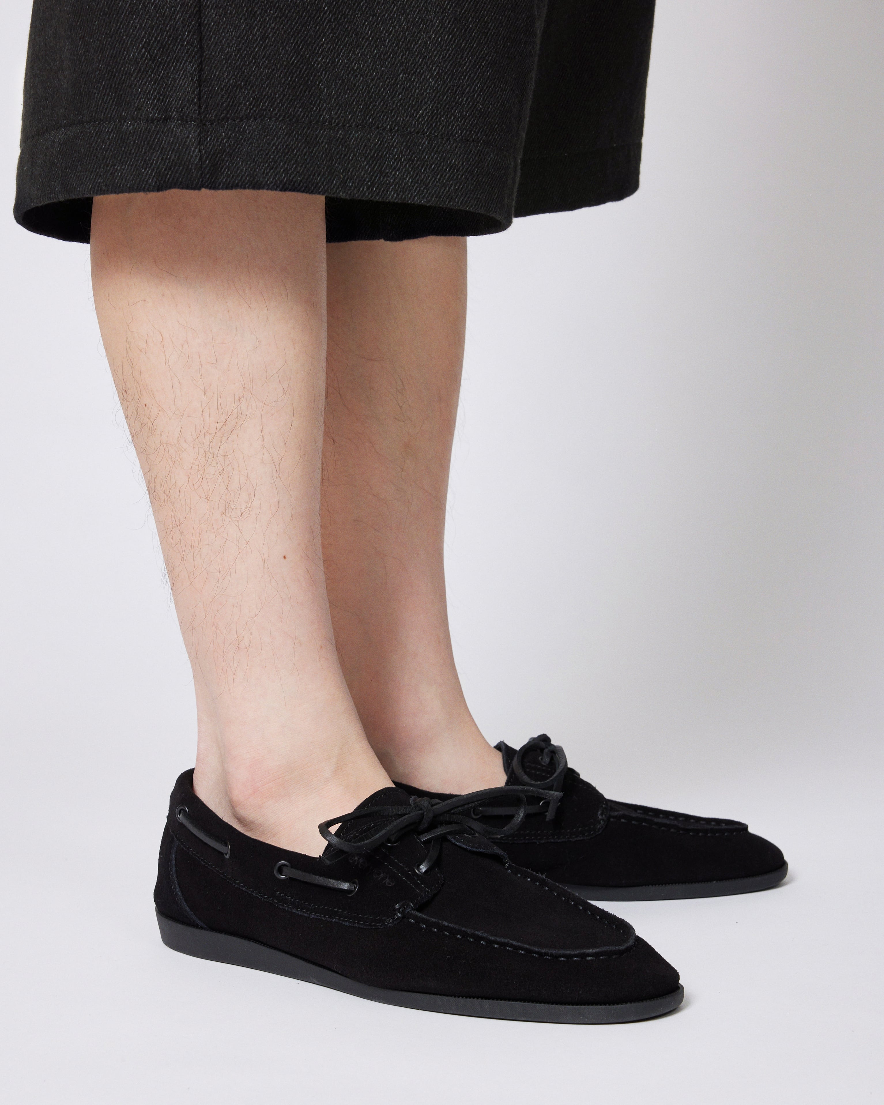 SUICOKE everyone suede deck shoes (BLACK) | everyone