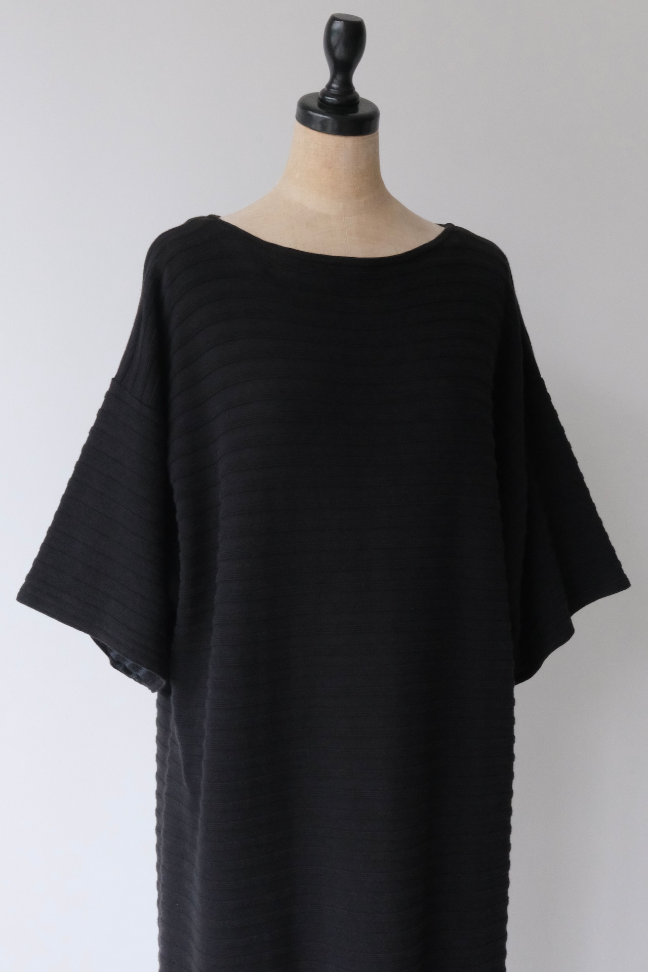 Vuokko ribbed jersey frilled hem dress