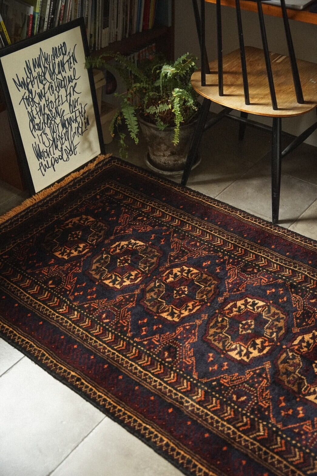1132-Vintage Baluch madad khani rug