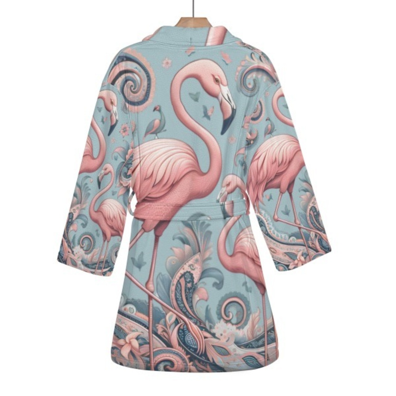 Women's Short Bathrobe Paisley 4580