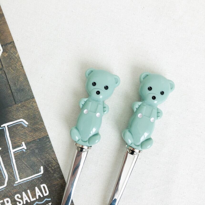 確認♡ミニくま♡スプーン♡オーダー受け付け baby bear spoon fork SET 5colors / ベイビーベア スプーン フォーク
