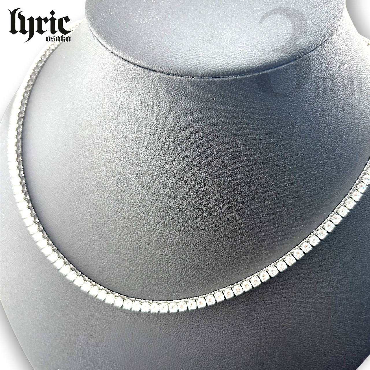 3mm 60cm  luxury tennis necklace silver