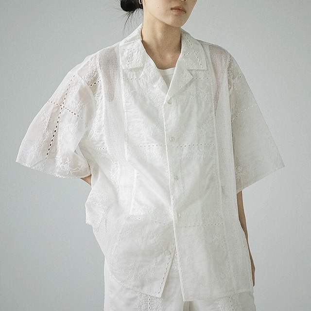 Lazy Embroidery Loose シャツ [26010382]