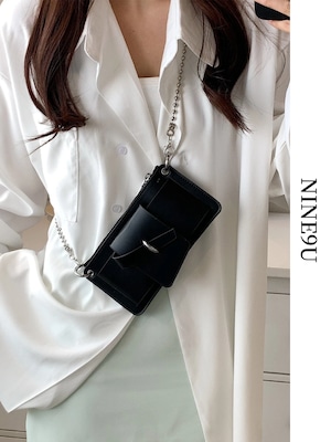 purse square compact shoulder-bag【NINE‐S7232】